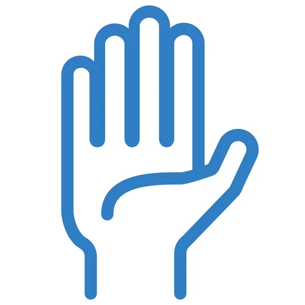Finger Geste Handsymbol Soliden Stil — Stockvektor