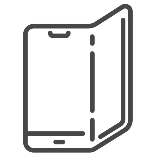Dispositivo Plegable Icono Gadget Estilo Esquema — Vector de stock