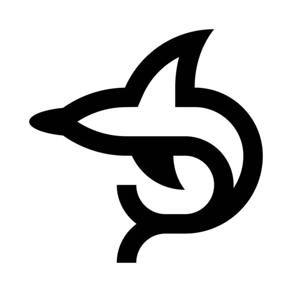 Dolphin Animal Underwater Icon — Stock Vector