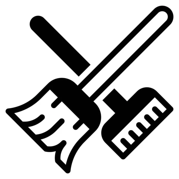Broom Brush Cleaner Icon — Stock Vector