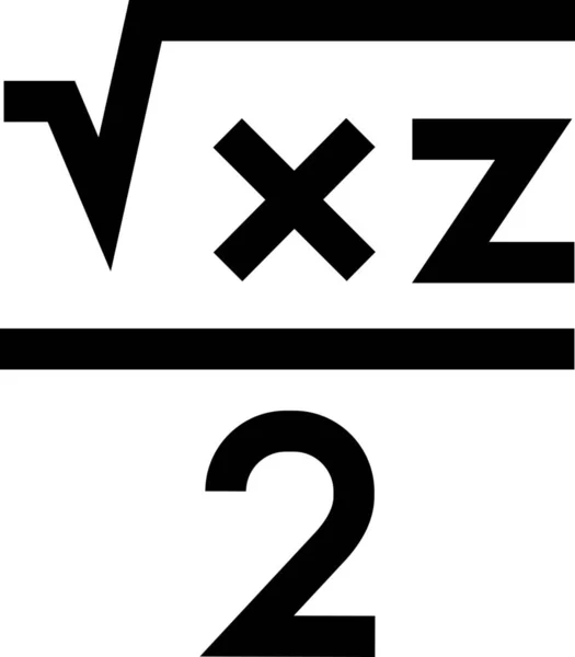 Icono Lección Fórmula Dividida Estilo Esquema — Archivo Imágenes Vectoriales