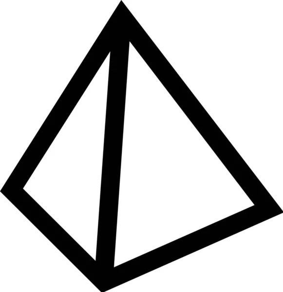 Ícone Seleção Piramita Dimensional Estilo Esboço —  Vetores de Stock