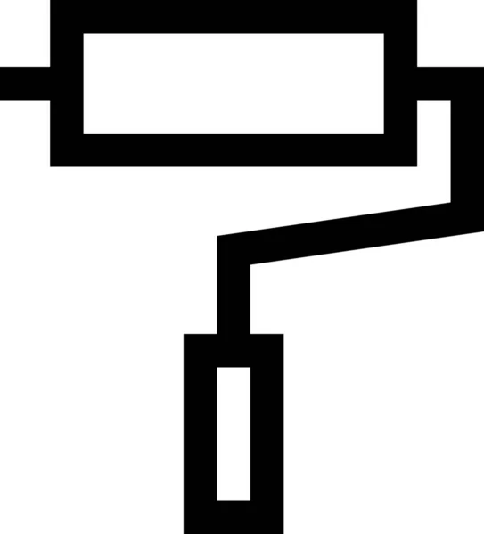 Іконка Рулону Заповнення Пензлем Стилі Контур — стоковий вектор