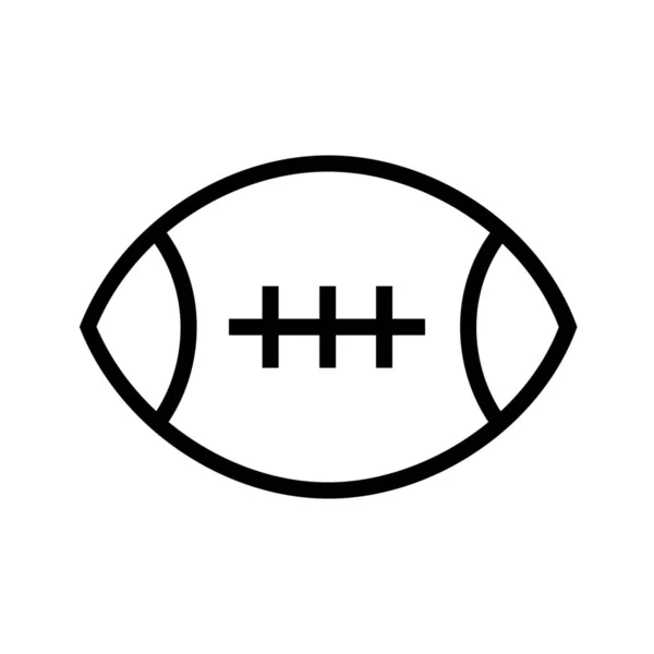 Pelota Rugby Deporte Icono Estilo Esquema — Archivo Imágenes Vectoriales