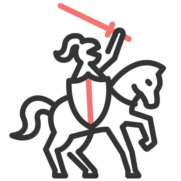 Antiguo Icono Batalla Antigua Estilo Esquema — Vector de stock