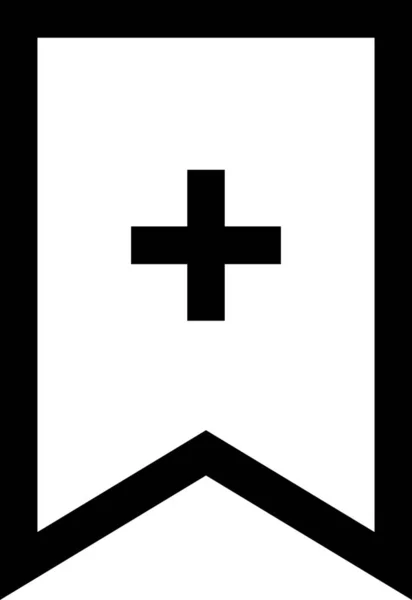 Lesezeichen Symbol Outline Stil — Stockvektor