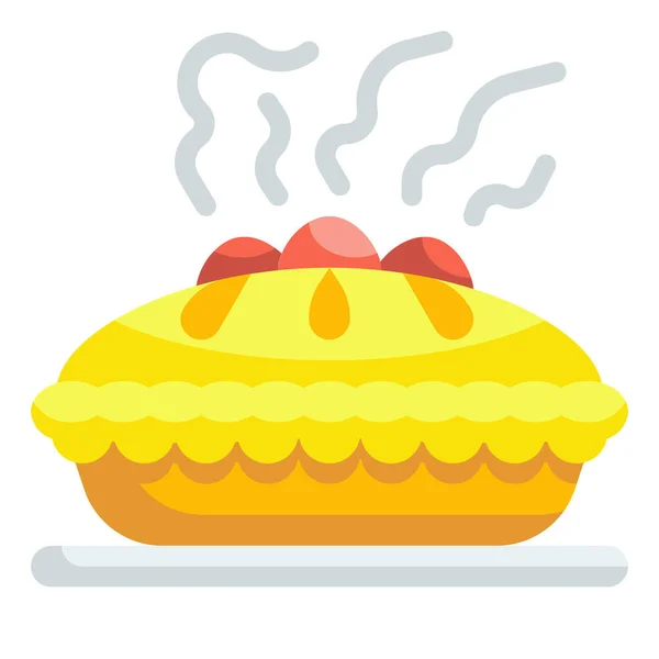 Dessert Gâteau Icône Sucrée — Image vectorielle