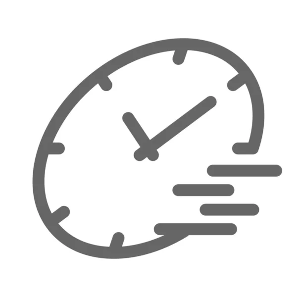 Reloj Expreso Icono Rápido Estilo Esquema — Archivo Imágenes Vectoriales