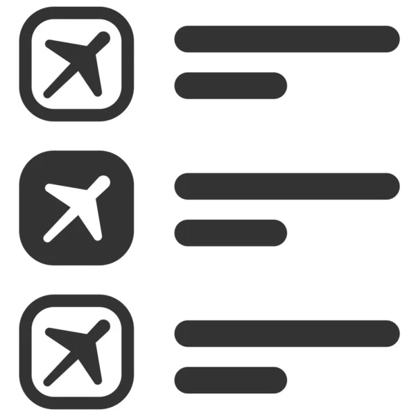 Vuelo Aerolíneas Aviación Icono Estilo Sólido — Vector de stock