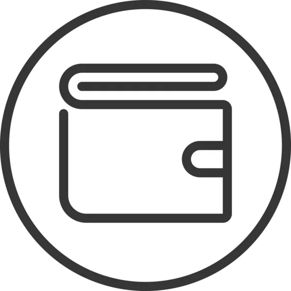 Kontanter Mynt Kreditkort Ikon Översikt Stil — Stock vektor