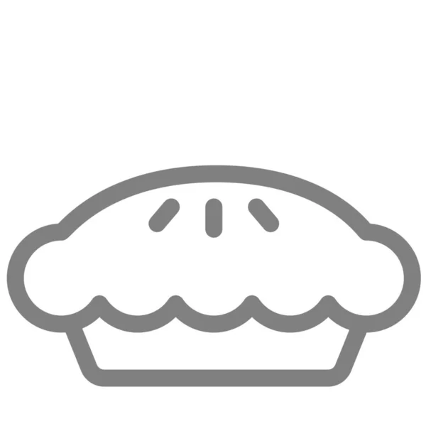 Apple Bake Bakery Icon Outline Style — Stock Vector