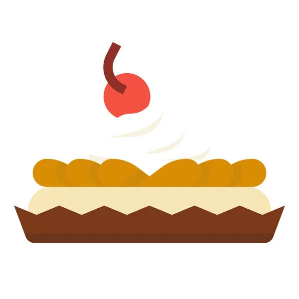 Kuchen Dessert Lange Ikone — Stockvektor