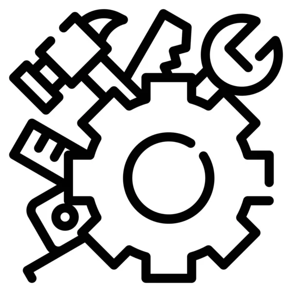 Cogwheel Construction Engineer Icon Tools Construction Category — Stock Vector
