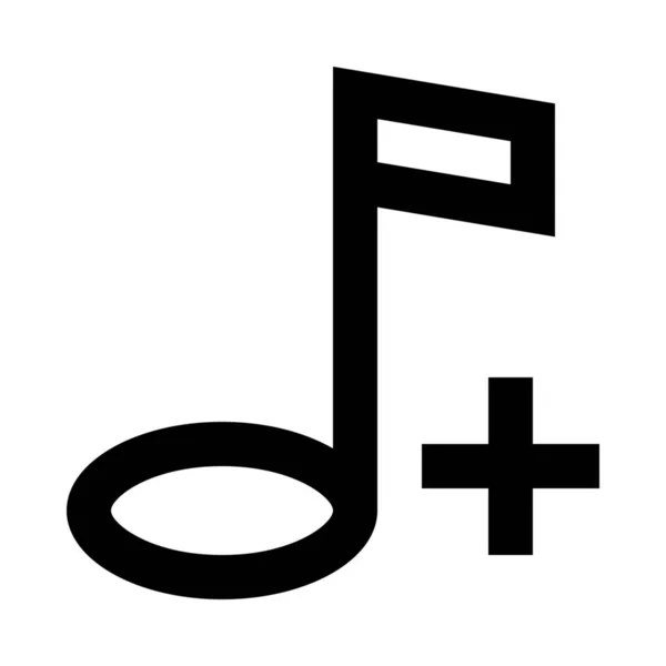 Audio Medien Symbol Hinzufügen — Stockvektor