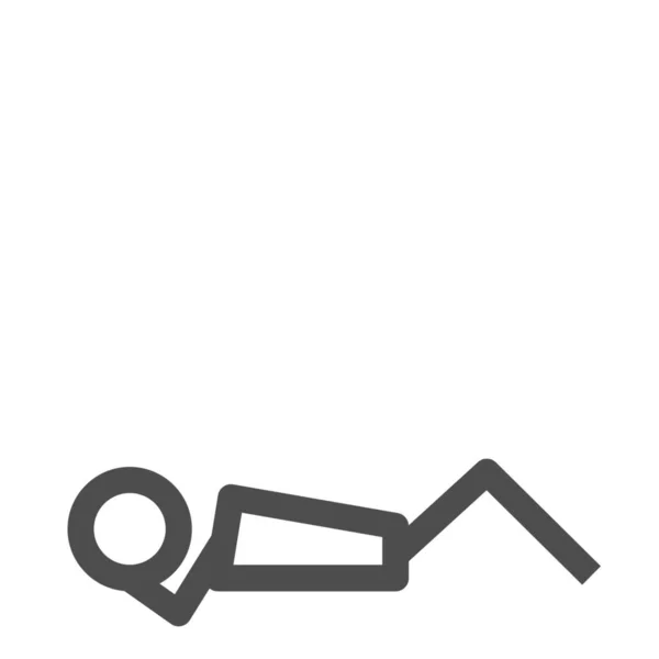 Ejercicio Fitness Gimnasio Icono Estilo Del Esquema — Vector de stock