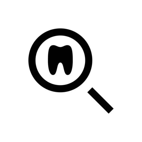 Suchwerkzeug Zahn Symbol Outline Stil — Stockvektor