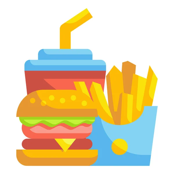 Ikona Fast Food Burger — Wektor stockowy