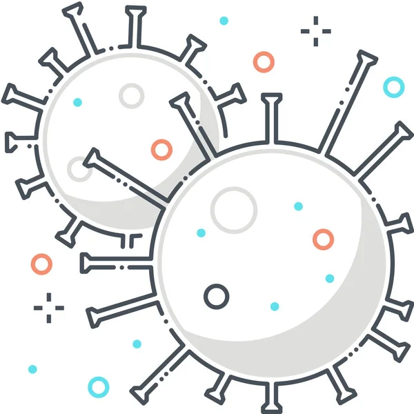 Coronavirus Covid Kategorisinde Biyolojik Tehlike Kontaminasyon Corona Virüs Simgesi — Stok Vektör