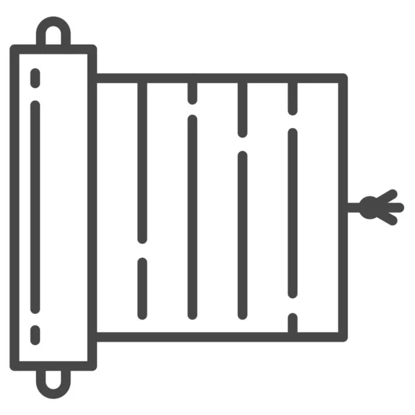 Oude Chinese Generalship Icoon Outline Stijl — Stockvector