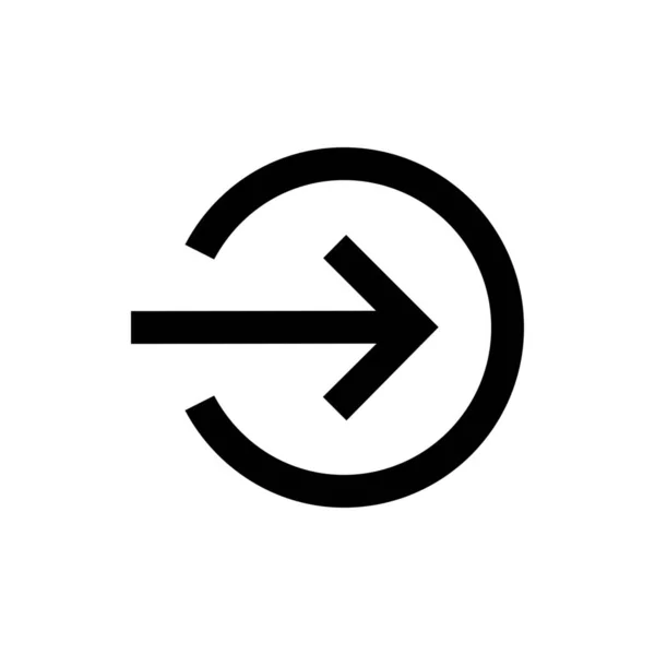 Pfeilkreis Innerhalb Des Symbols Outline Stil — Stockvektor