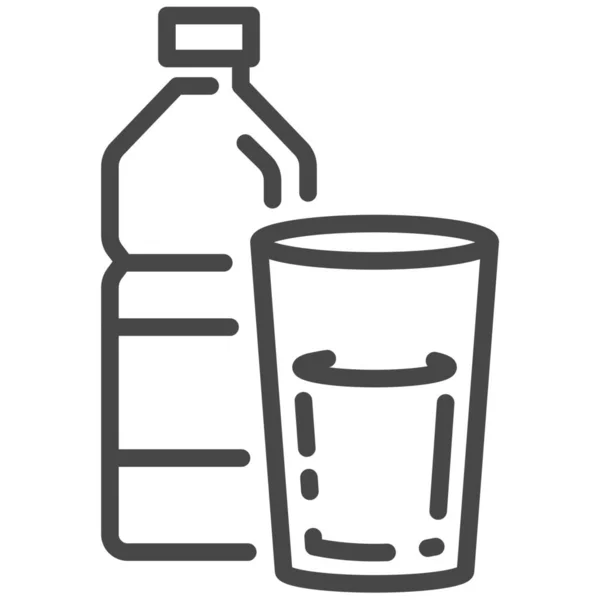 Bebida Calor Golpe Calor Icono Estilo Esquema — Archivo Imágenes Vectoriales