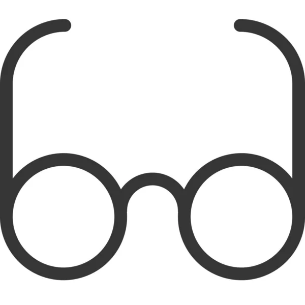 Bücherbrille Bibliothek Symbol Outline Stil — Stockvektor