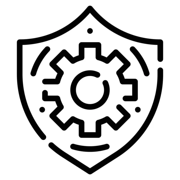 Engranaje Configuración Cogwheel Icono — Vector de stock