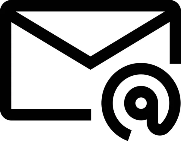 Adresse Mail Icône Courrier Dans Style Outline — Image vectorielle