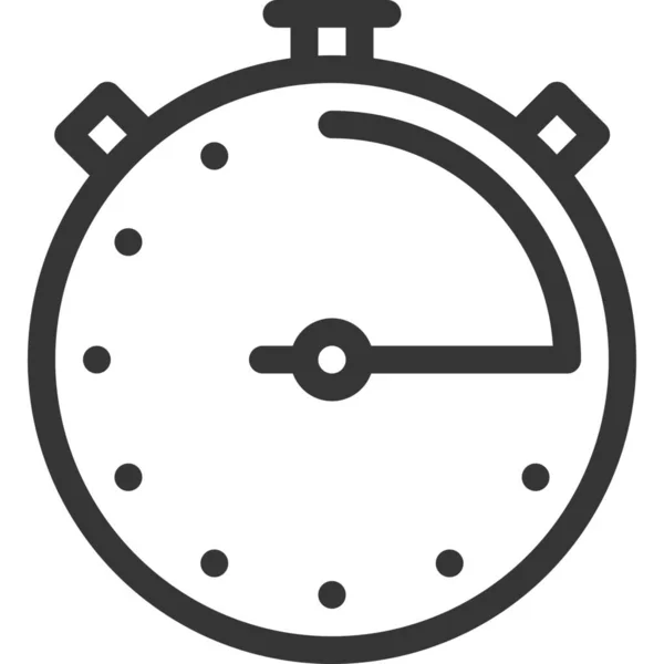 Conteo Reloj Icono Hora Estilo Esquema — Vector de stock