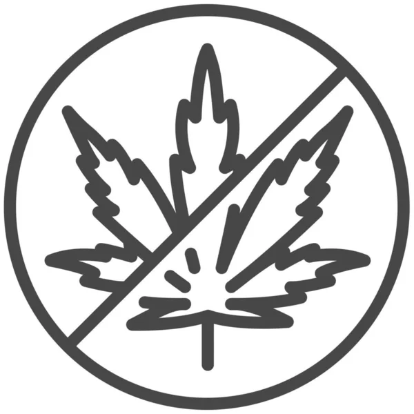 Illegális Kannabisz Elleni Ikon Kórházakban Egészségügyi Kategóriában — Stock Vector