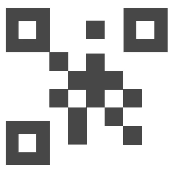 Перевірити Піктограму Генератора Коду Суцільному Стилі — стоковий вектор
