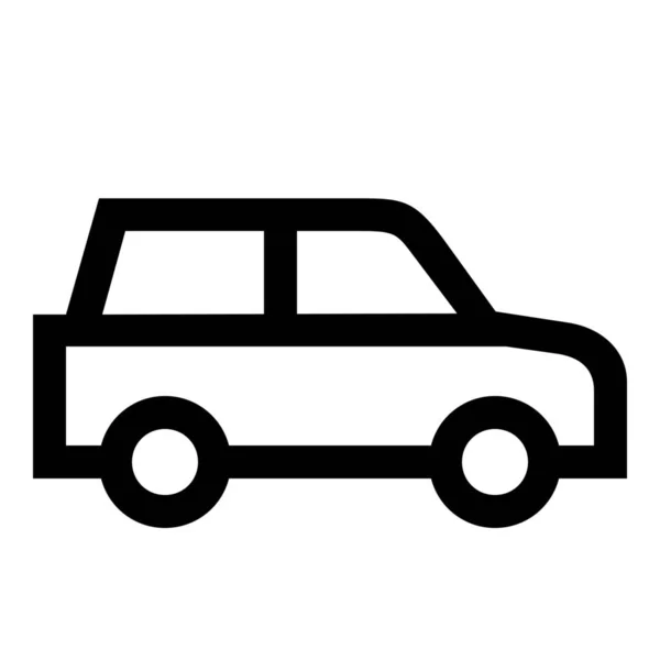 Icono Tránsito Lateral Del Coche Estilo Esquema — Vector de stock