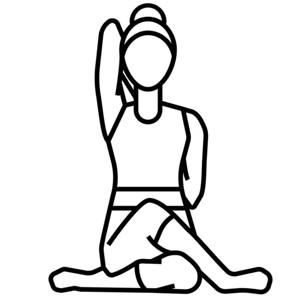 Kuhgesicht Pose Symbol Outline Stil — Stockvektor