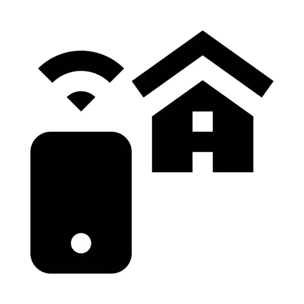 Home Automation House Mobile Icon — Stock Vector