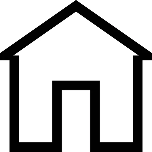 Architecture Building Estate Icon Outline Style — Stock Vector