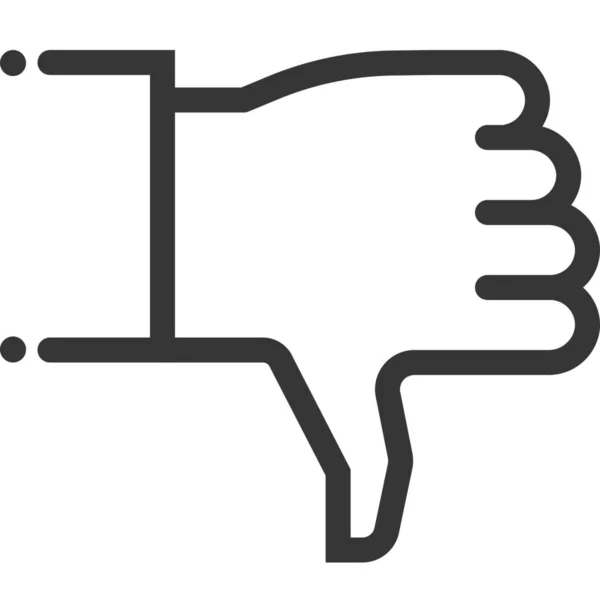 Dislike Thumbs Icon Outline Style — Stock Vector