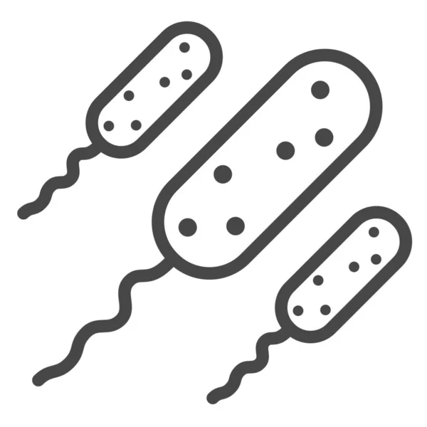 Icône Lactobacille Intestinal Bactéries Dans Style Contour — Image vectorielle