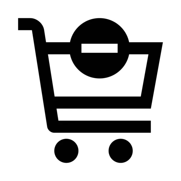Tasche Blockiert Warenkorb Symbol Der Kategorie Shopping Commerce — Stockvektor