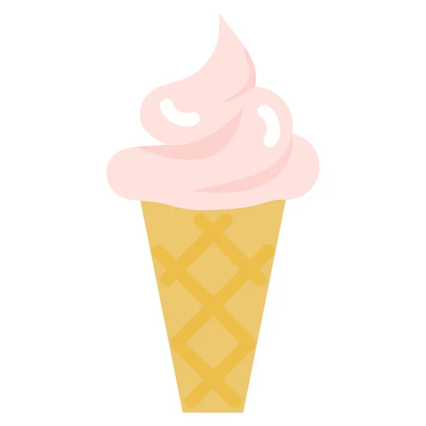 Crème Dessert Icecream Icône — Image vectorielle