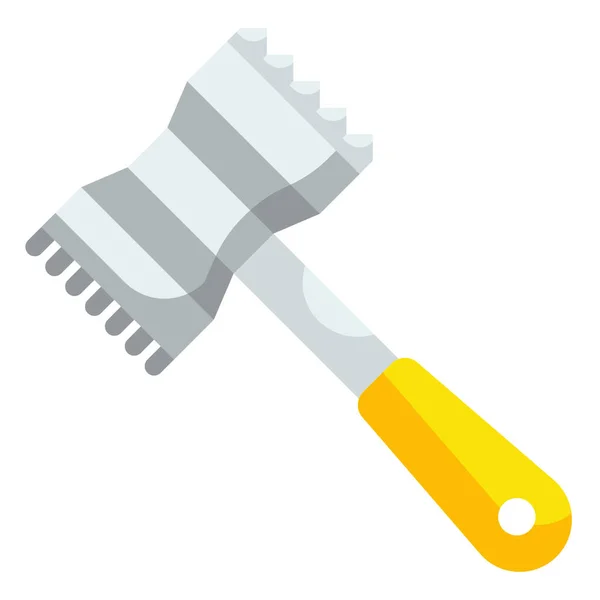 Butcher Cooking Hammer Icon Flat Style — Stock Vector