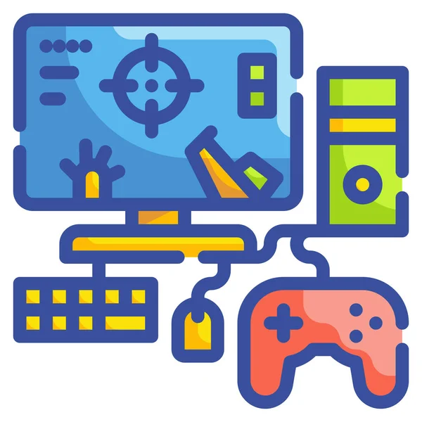 Compete Game Gamer Icon Recreation Hobbies Category — Stock Vector