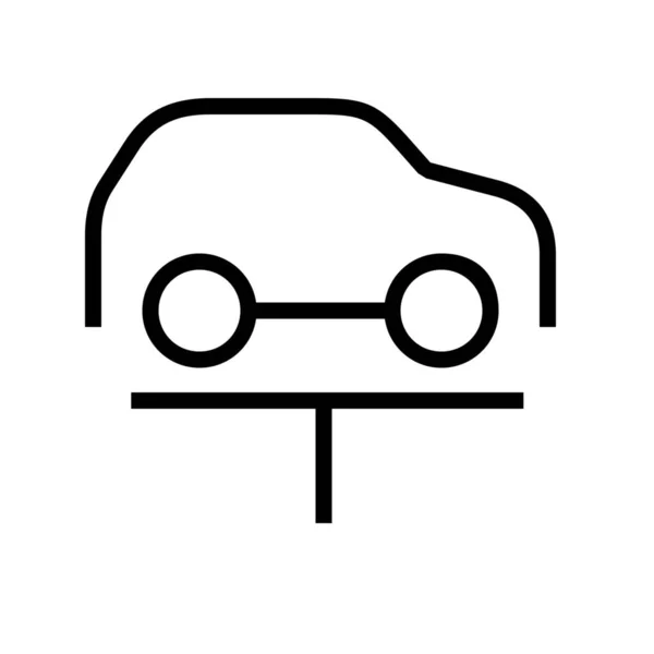 Icono Pitstop Mantenimiento Coche Estilo Esquema — Vector de stock