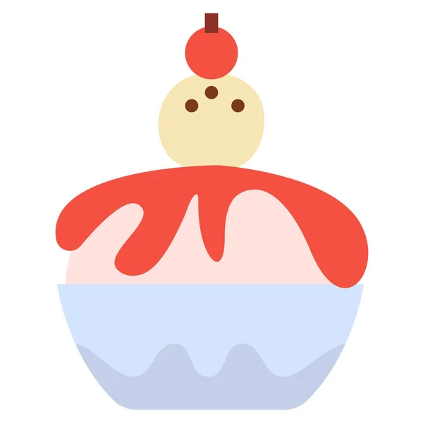 Icône Glace Dessert Bingsu — Image vectorielle