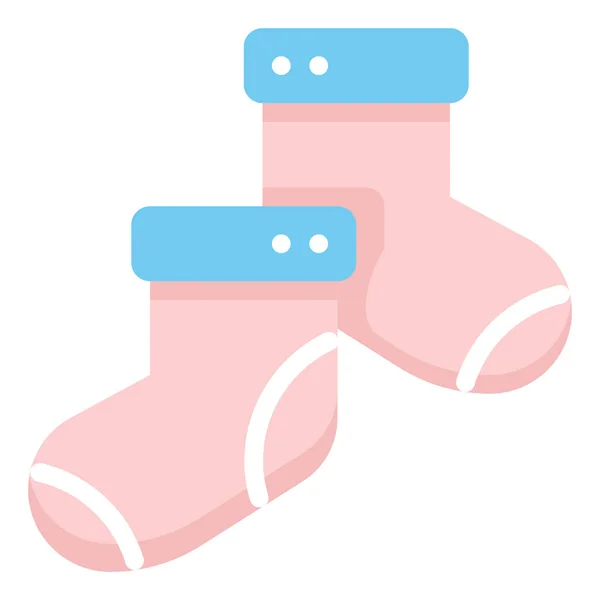 Baby Infant Socks Icon Babies Kids Childhood Category — Stock Vector
