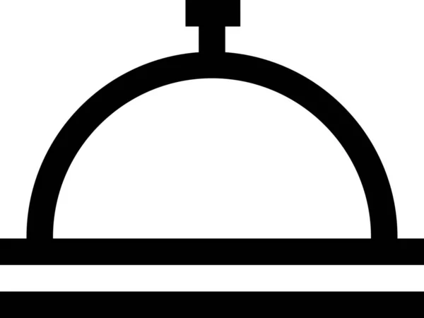 烹调厨房盘图标的轮廓风格 — 图库矢量图片