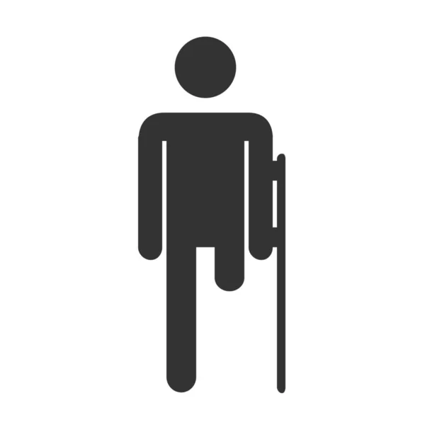 Désactiver Icône Handicap Handicapé Dans Style Solide — Image vectorielle