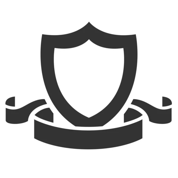 Badge Clan Middeleeuwen Icoon Solid Stijl — Stockvector