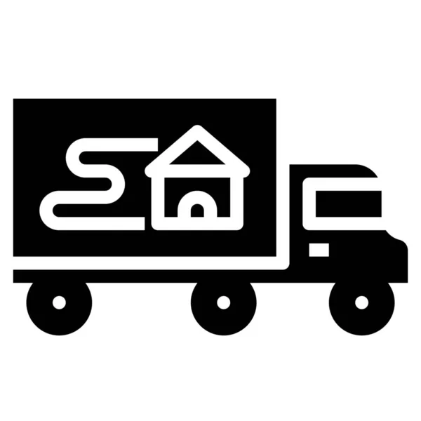 Futár Home Moving Icon Szállítás Szállítás Teljesítés Kategóriában — Stock Vector