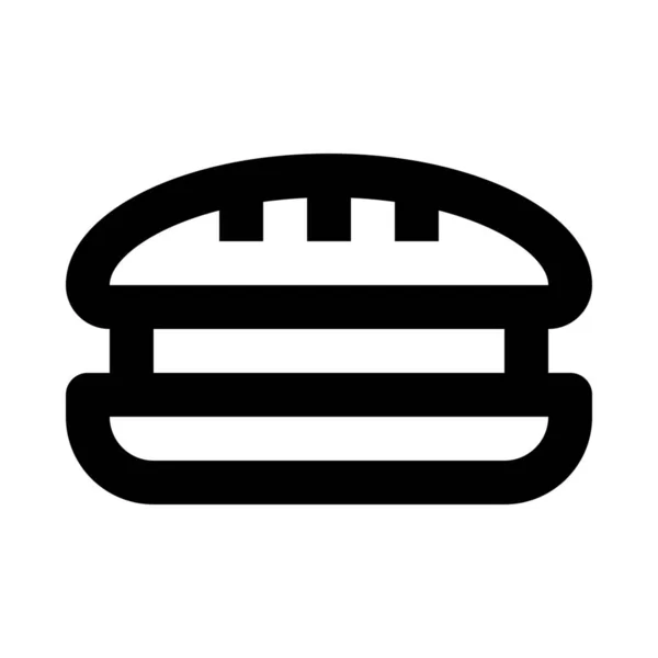 Burger Fast Food Nutrition Icon — Stock Vector