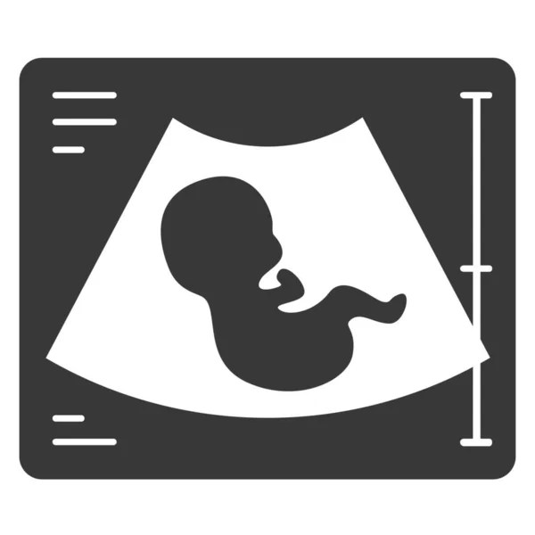 Embryo Moderskap Obstetrik Ikon Fast Stil — Stock vektor